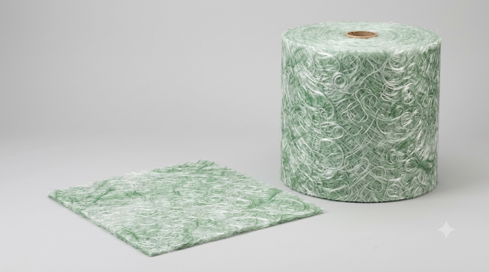 Paint-stop fiberglass media roll